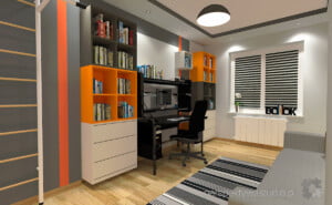 projektowanie wnetrz lublin Perspektywa Studio projekt pokoju nastolatka ikea eket fan pilki noznej 2