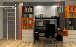 projektowanie wnetrz lublin Perspektywa Studio projekt pokoju nastolatka ikea eket fan pilki noznej 7