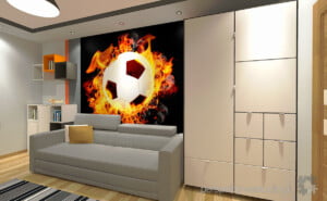 projektowanie wnetrz lublin Perspektywa Studio projekt pokoju nastolatka ikea eket fan pilki noznej 8