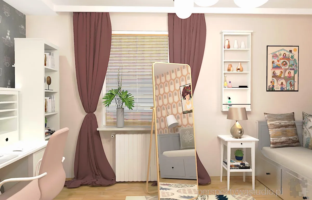 projektant wnetrz Lublin perspektywastudio.pl projekt pokoju dzieci ananasy 8