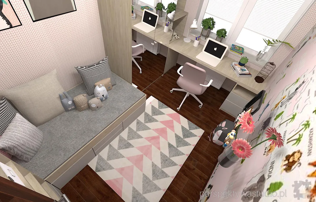 projektant wnetrz Lublin perspektywastudio.pl projekt pokoju dzieci animals 10