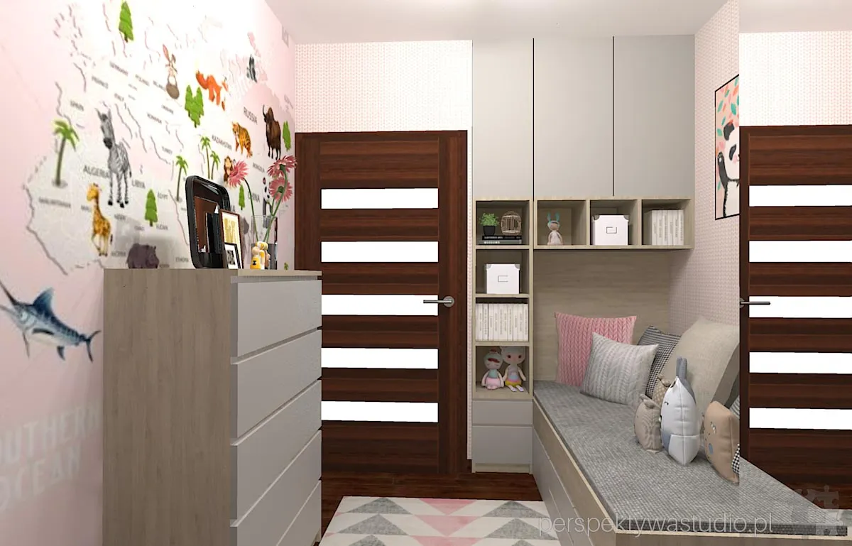 projektant wnetrz Lublin perspektywastudio.pl projekt pokoju dzieci animals 7