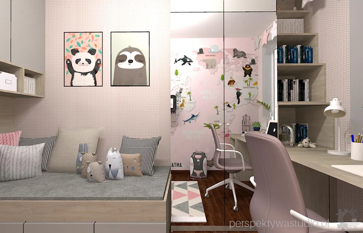 projektant wnetrz Lublin perspektywastudio.pl projekt pokoju dzieci animals 8