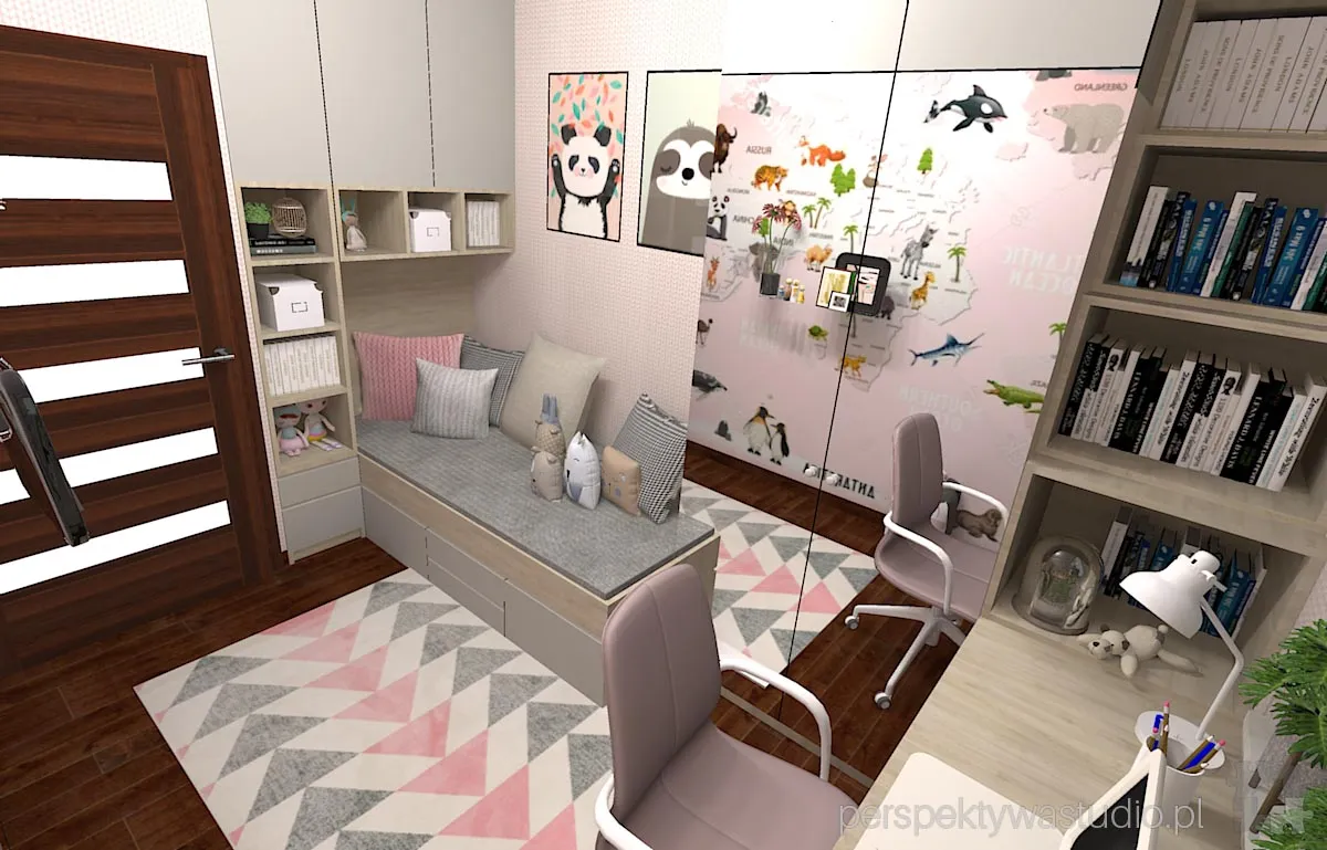 projektant wnetrz Lublin perspektywastudio.pl projekt pokoju dzieci animals 9