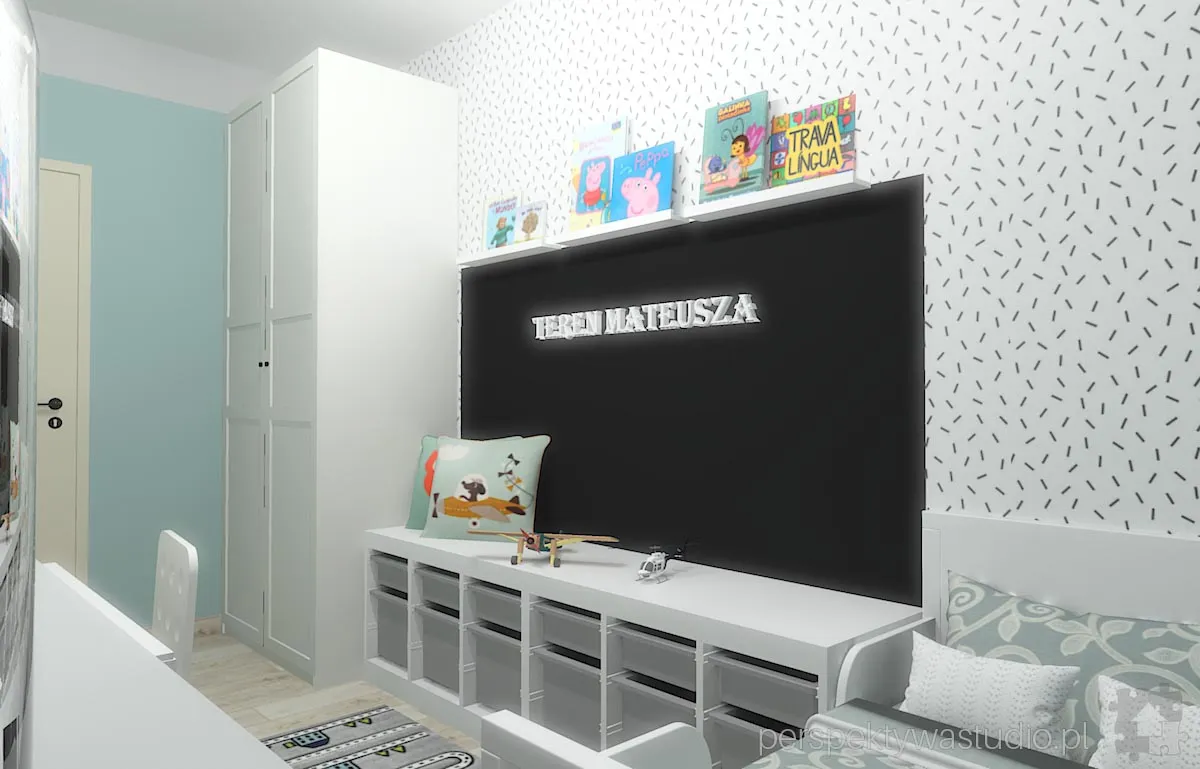 projektant wnetrz Lublin perspektywastudio.pl projekt pokoju dzieci brum 1 6