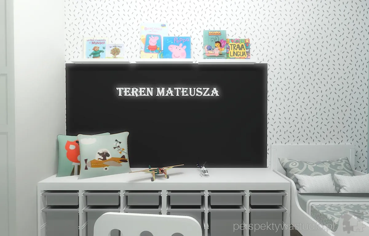projektant wnetrz Lublin perspektywastudio.pl projekt pokoju dzieci brum 1 8