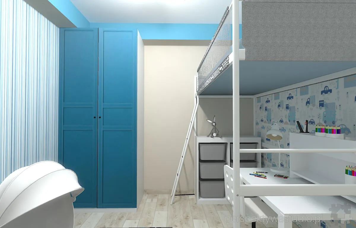 projektant wnetrz Lublin perspektywastudio.pl projekt pokoju dzieci brum 2 2