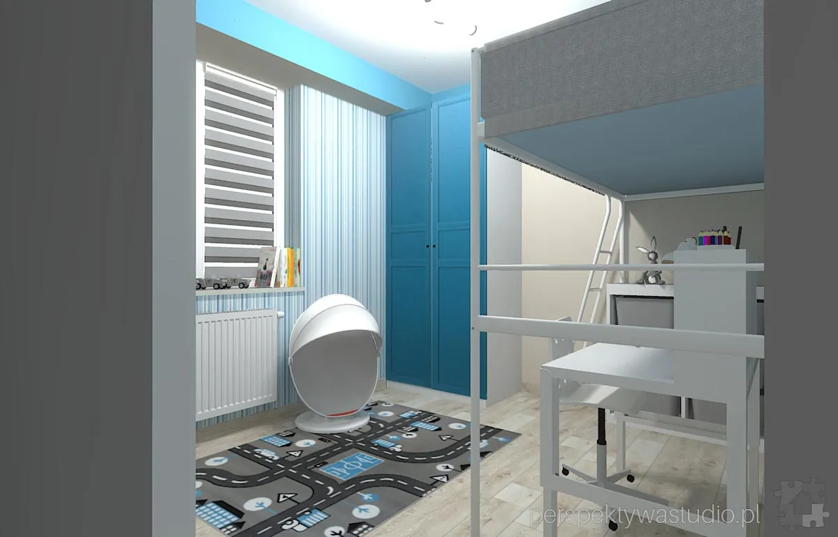 projektant wnetrz Lublin perspektywastudio.pl projekt pokoju dzieci brum 2 3