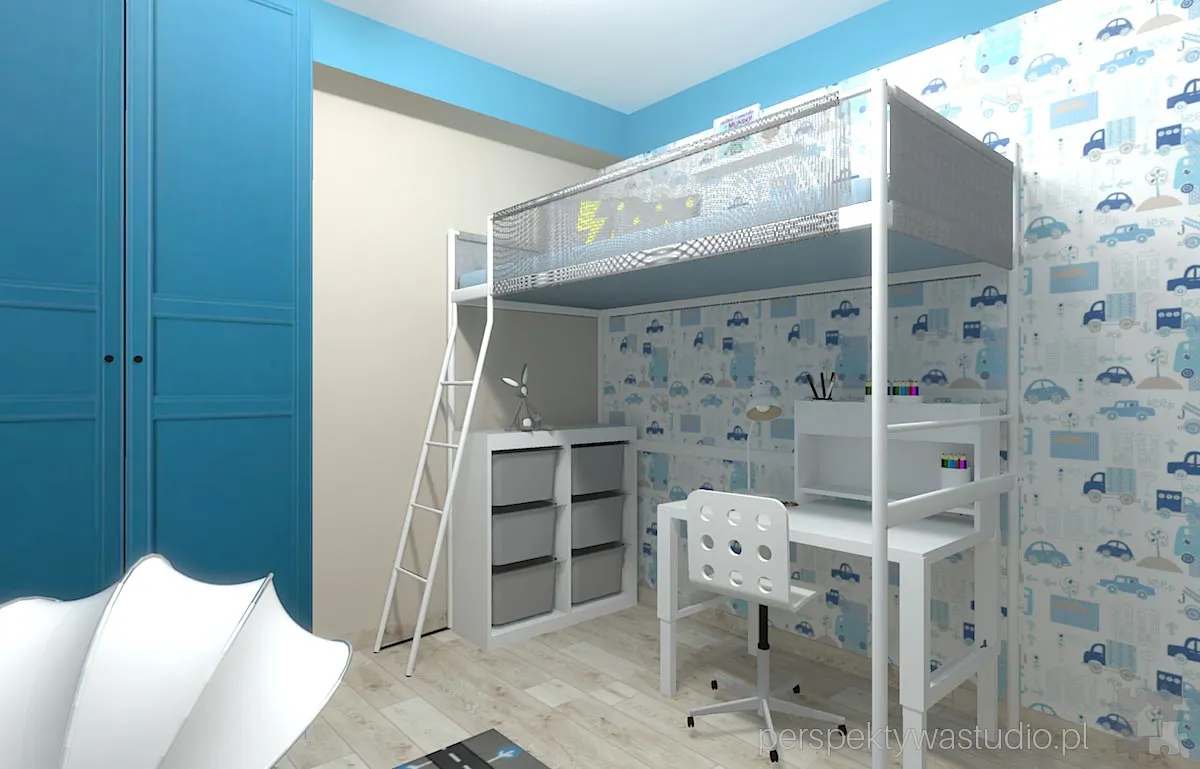 projektant wnetrz Lublin perspektywastudio.pl projekt pokoju dzieci brum 2 4