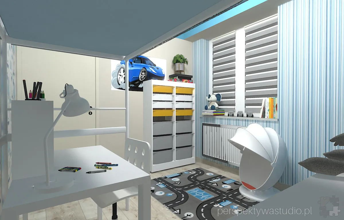 projektant wnetrz Lublin perspektywastudio.pl projekt pokoju dzieci brum 2 6