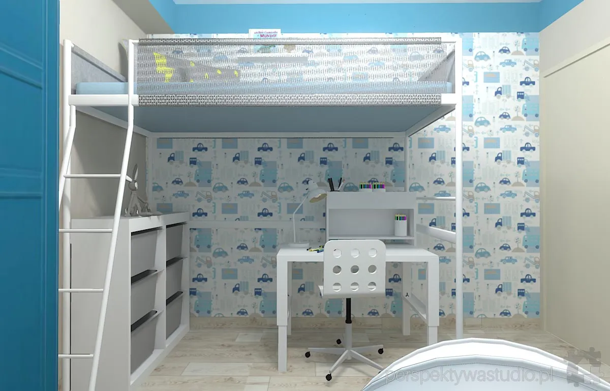 projektant wnetrz Lublin perspektywastudio.pl projekt pokoju dzieci brum 2 7