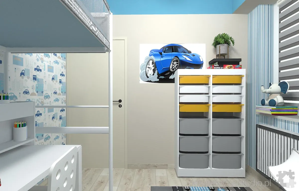 projektant wnetrz Lublin perspektywastudio.pl projekt pokoju dzieci brum 2 8