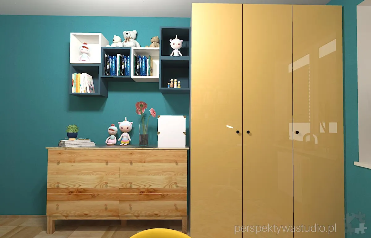 projektant wnetrz Lublin perspektywastudio.pl projekt pokoju dzieci bukiet 4