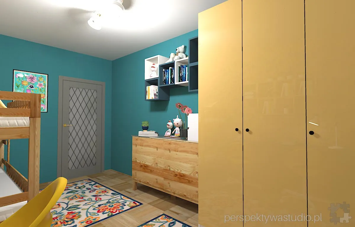 projektant wnetrz Lublin perspektywastudio.pl projekt pokoju dzieci bukiet 5