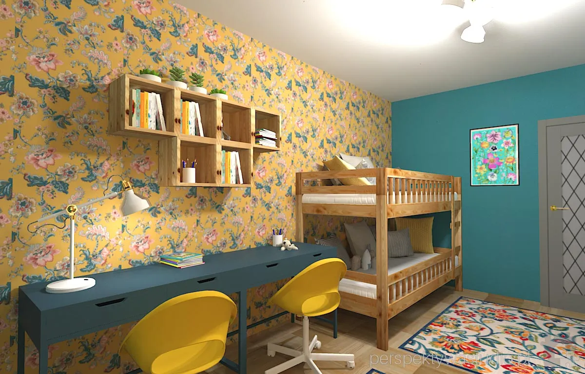 projektant wnetrz Lublin perspektywastudio.pl projekt pokoju dzieci bukiet 6