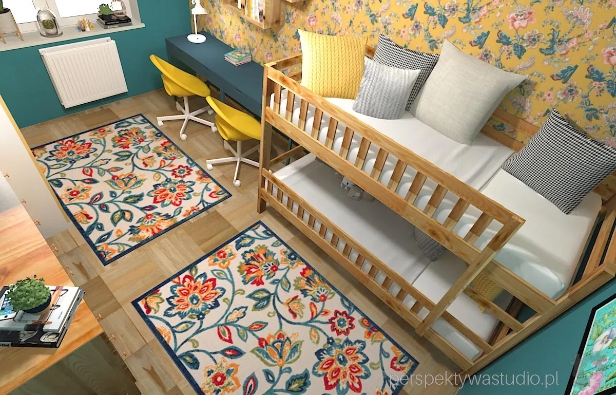 projektant wnetrz Lublin perspektywastudio.pl projekt pokoju dzieci bukiet 8