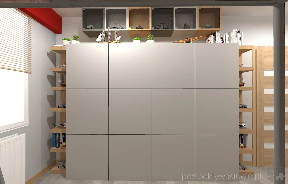 projektant wnetrz Lublin perspektywastudio.pl projekt pokoju dzieci ferrari 5