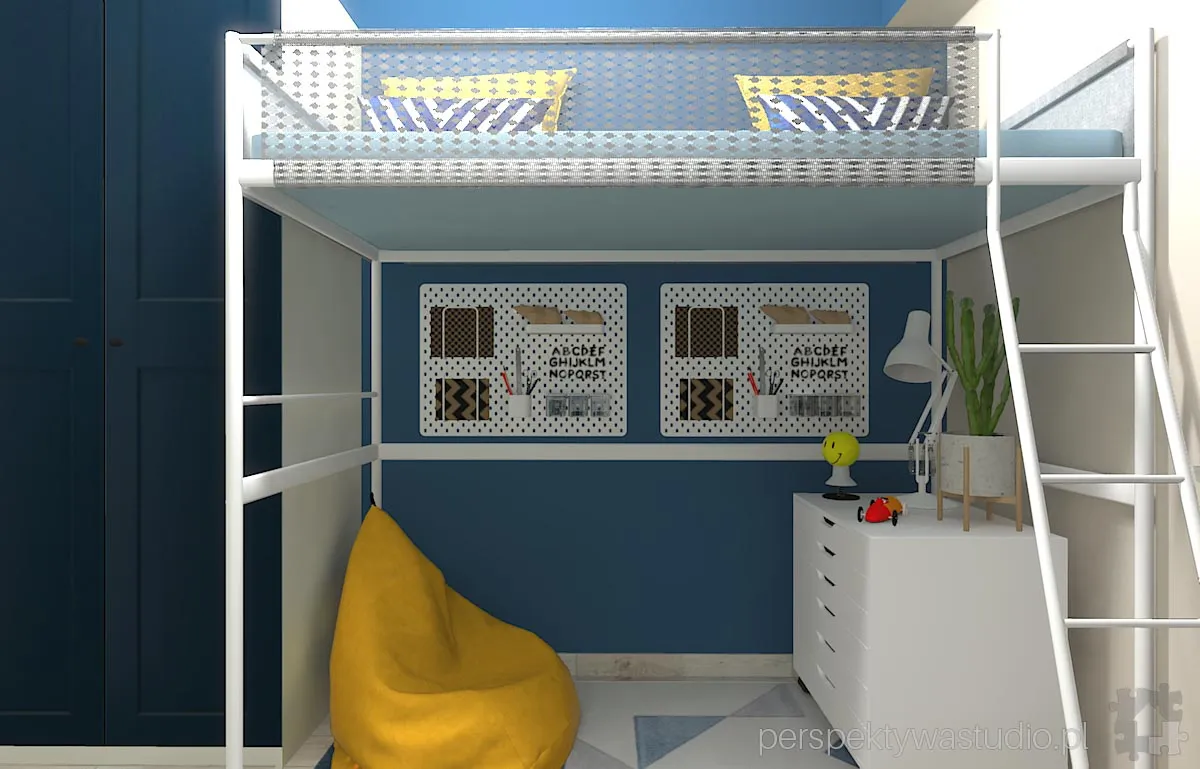 projektant wnetrz Lublin perspektywastudio.pl projekt pokoju dzieci geograf 3