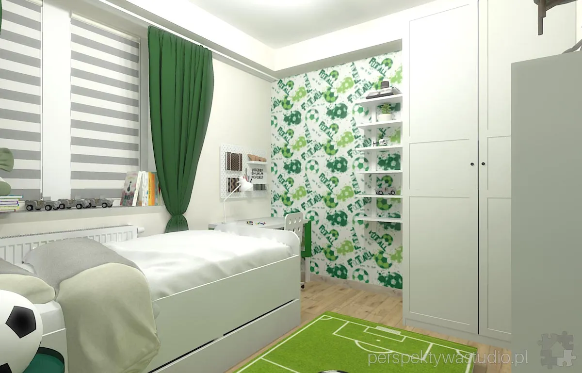 projektant wnetrz Lublin perspektywastudio.pl projekt pokoju dzieci gol 3