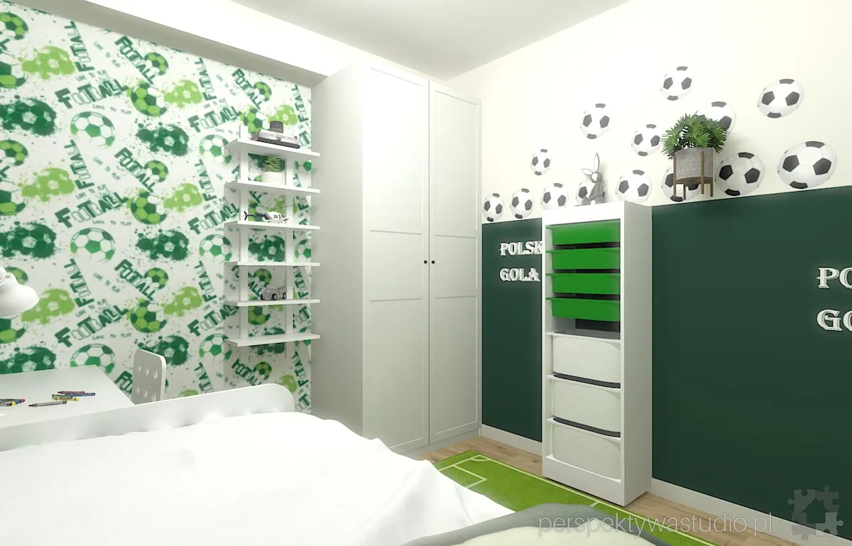 projektant wnetrz Lublin perspektywastudio.pl projekt pokoju dzieci gol 4