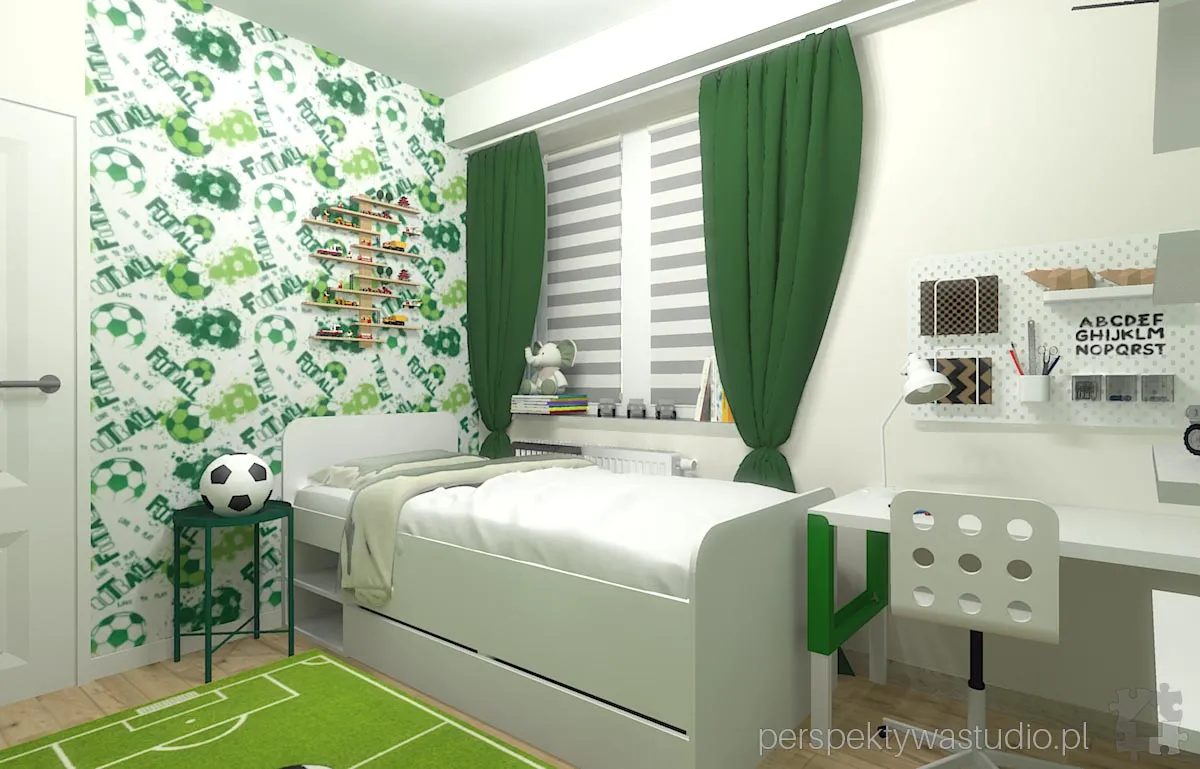 projektant wnetrz Lublin perspektywastudio.pl projekt pokoju dzieci gol 7