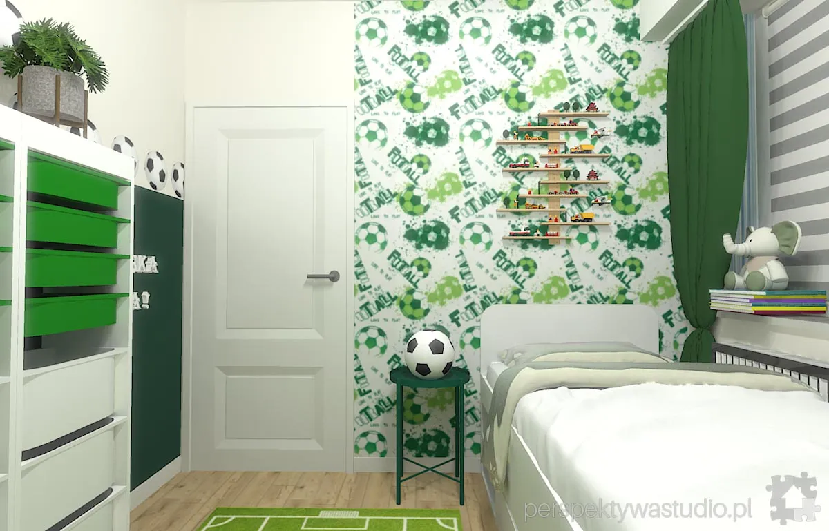 projektant wnetrz Lublin perspektywastudio.pl projekt pokoju dzieci gol 9