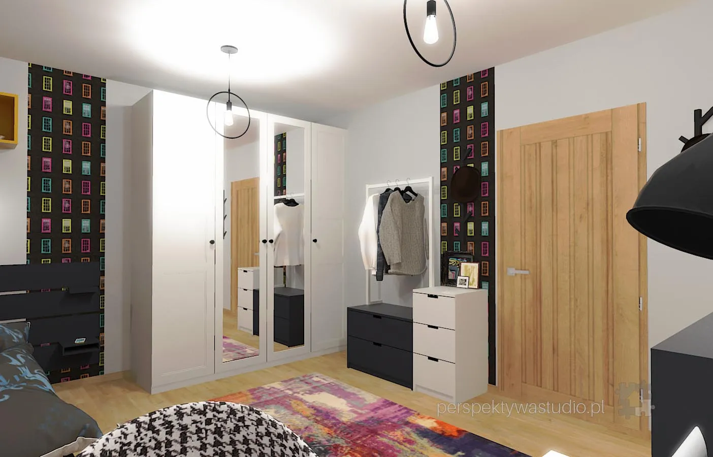 projektant wnetrz Lublin perspektywastudio.pl projekt pokoju dzieci grafitti 3