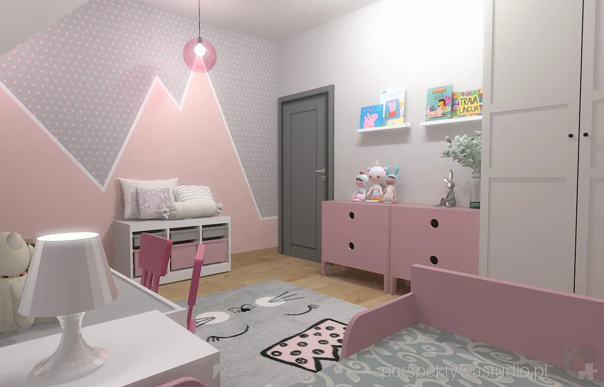 projektant wnetrz Lublin perspektywastudio.pl projekt pokoju dzieci koteczek 14