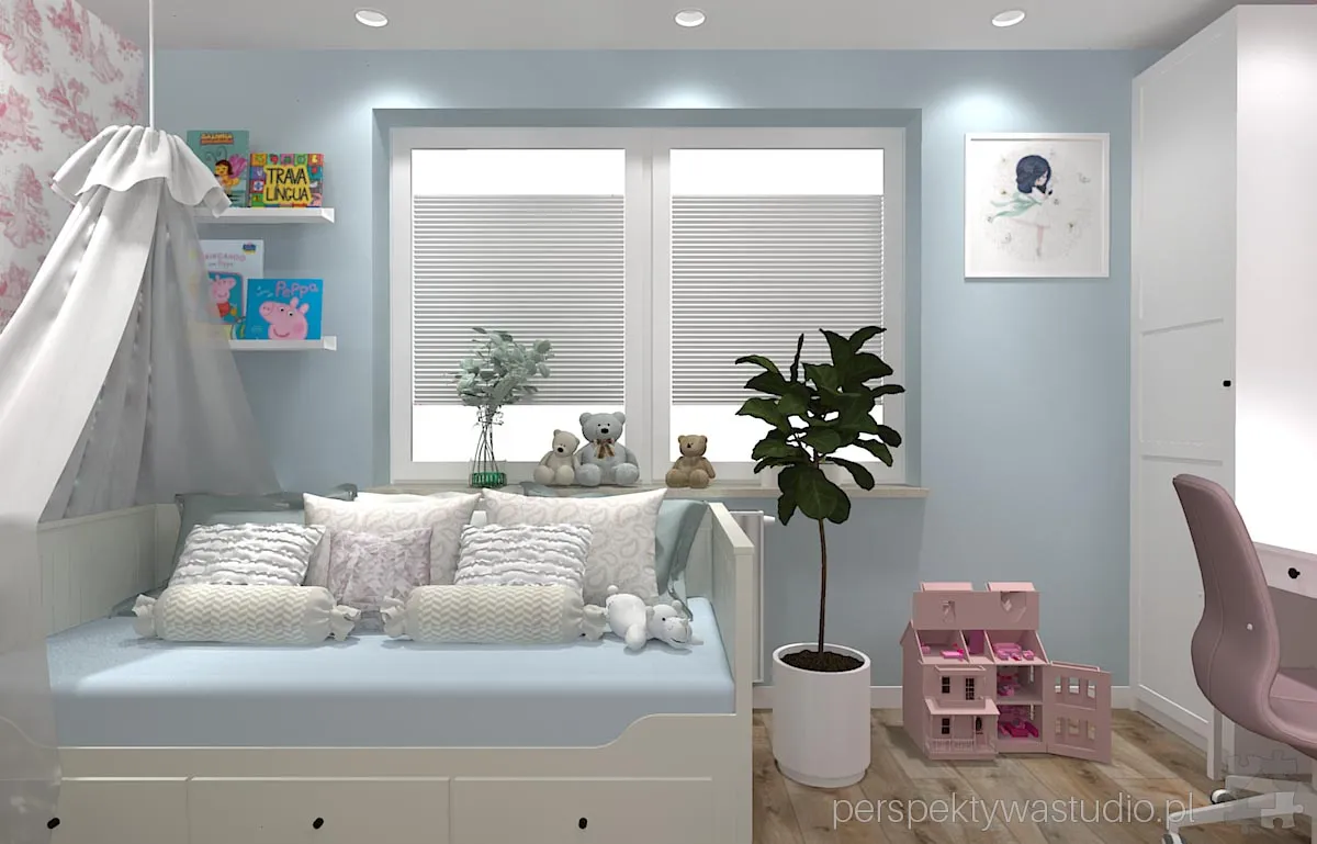 projektant wnetrz Lublin perspektywastudio.pl projekt pokoju dzieci ksiezniczka 1