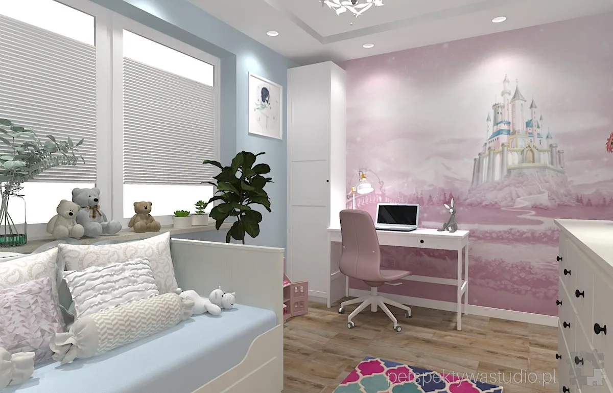 projektant wnetrz Lublin perspektywastudio.pl projekt pokoju dzieci ksiezniczka 3