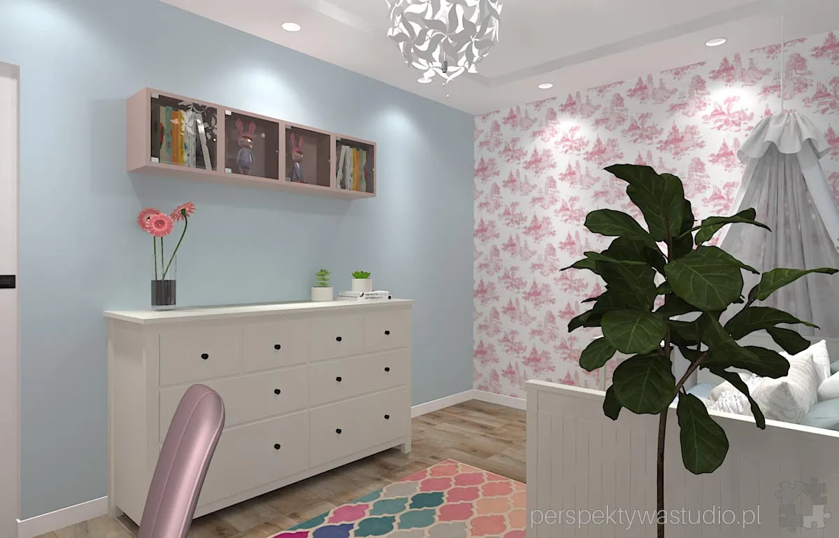 projektant wnetrz Lublin perspektywastudio.pl projekt pokoju dzieci ksiezniczka 4