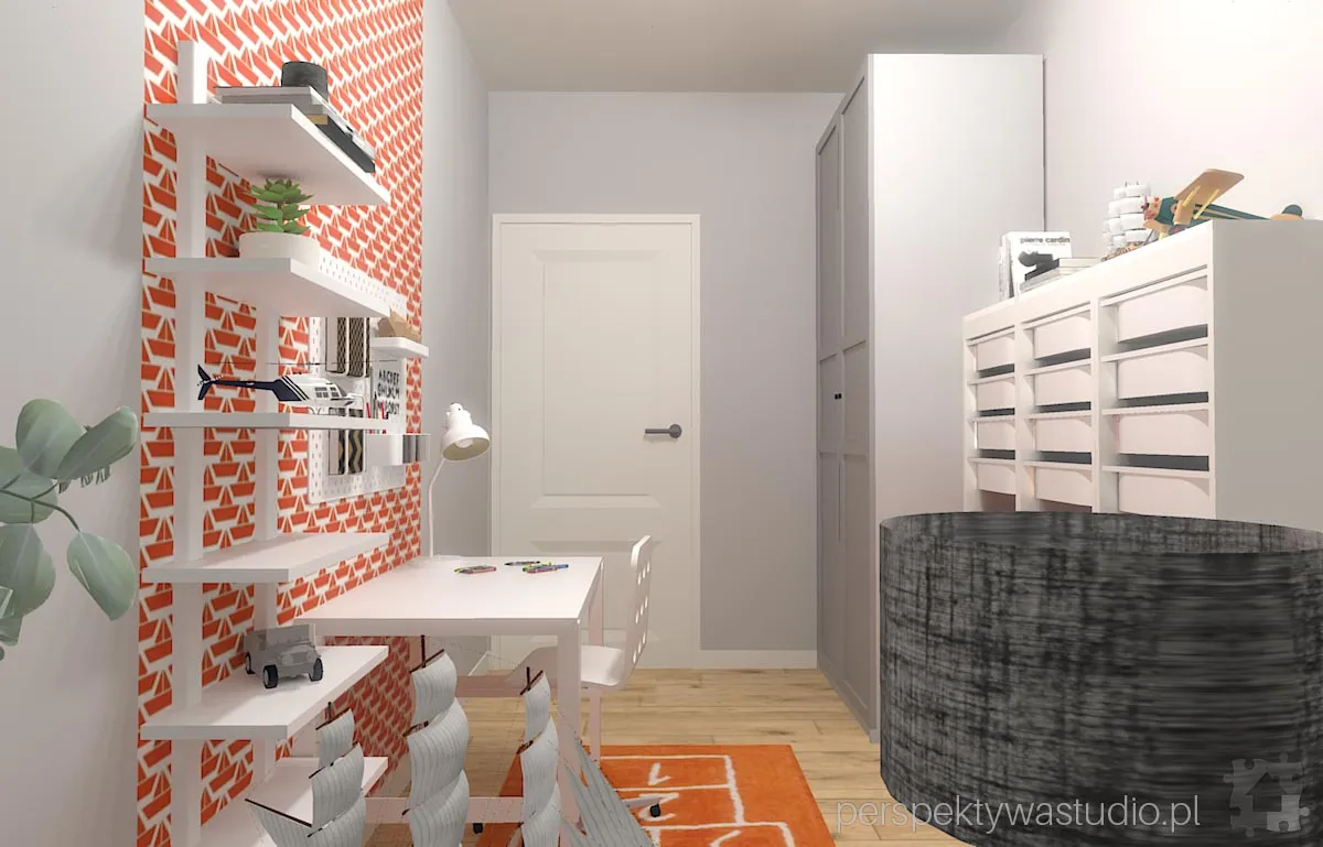 projektant wnetrz Lublin perspektywastudio.pl projekt pokoju dzieci lis w lodce 3