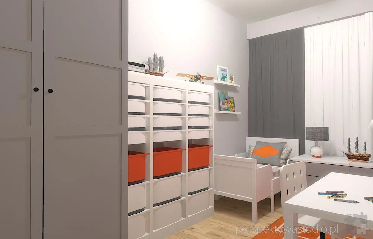 projektant wnetrz Lublin perspektywastudio.pl projekt pokoju dzieci lis w lodce 6