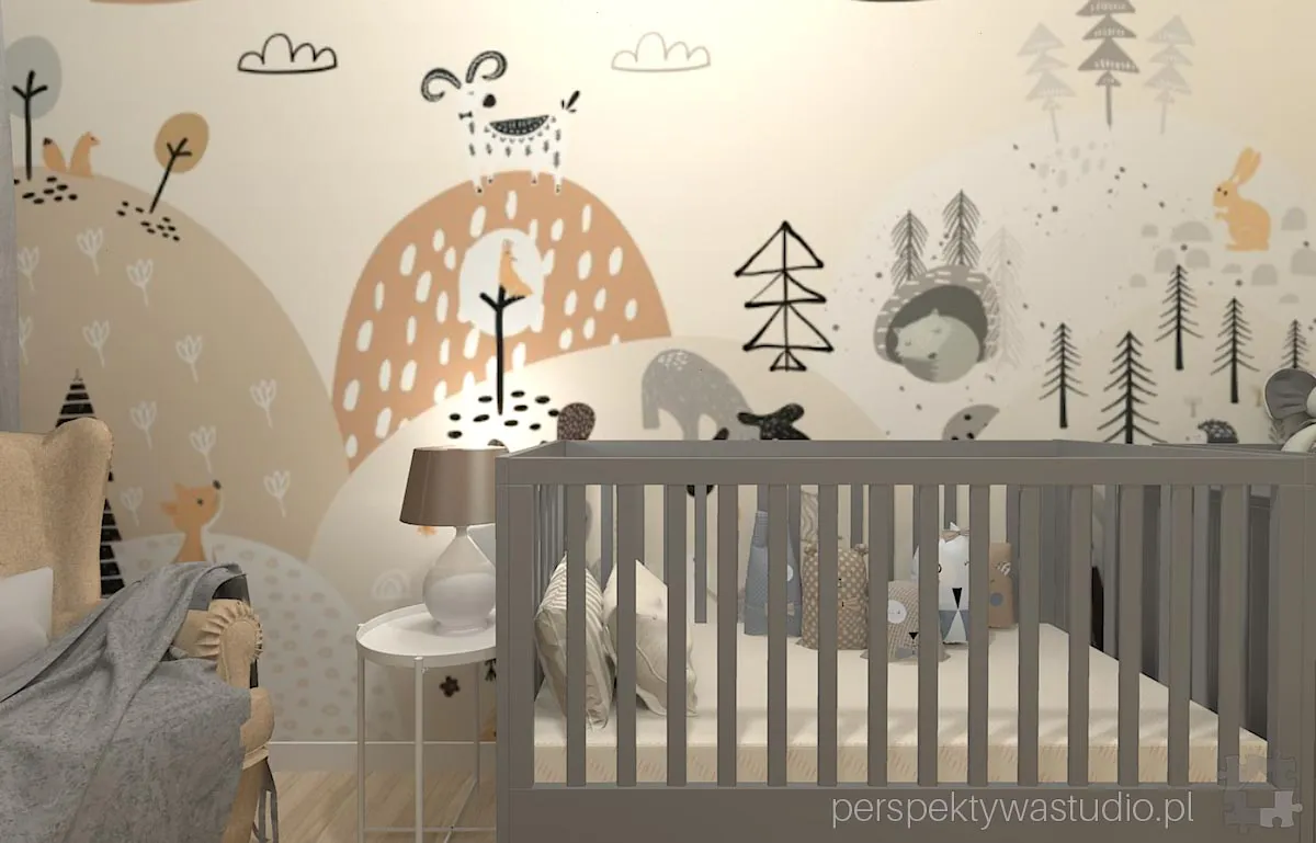 projektant wnetrz Lublin perspektywastudio.pl projekt pokoju dzieci malenstwo 2