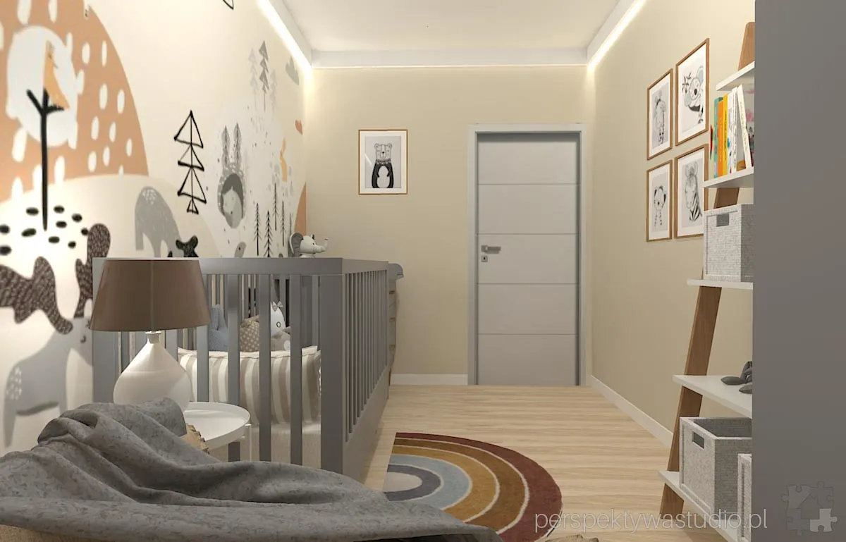 projektant wnetrz Lublin perspektywastudio.pl projekt pokoju dzieci malenstwo 3