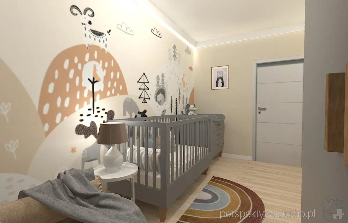 projektant wnetrz Lublin perspektywastudio.pl projekt pokoju dzieci malenstwo 6