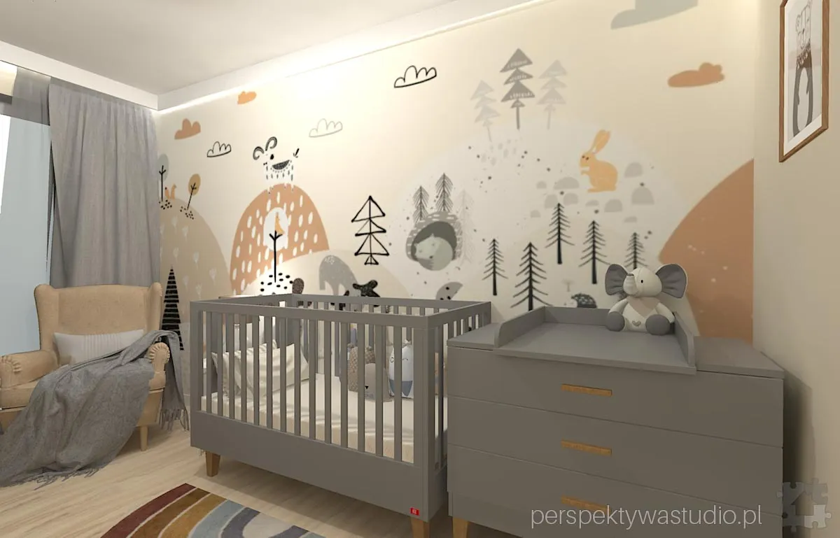projektant wnetrz Lublin perspektywastudio.pl projekt pokoju dzieci malenstwo 7