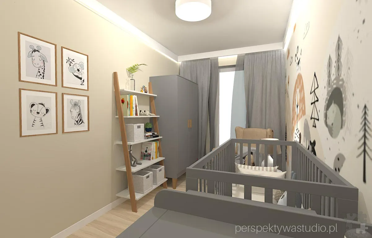 projektant wnetrz Lublin perspektywastudio.pl projekt pokoju dzieci malenstwo 8