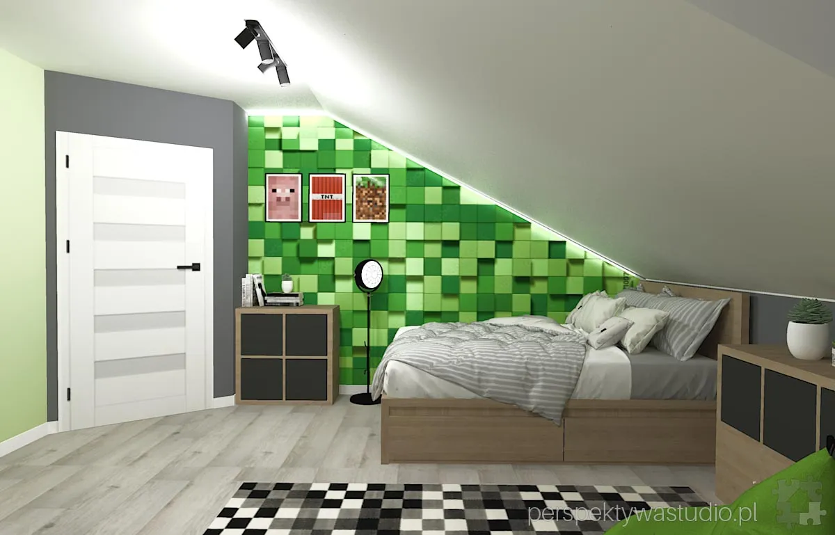 projektant wnetrz Lublin perspektywastudio.pl projekt pokoju dzieci mine craft 2 6