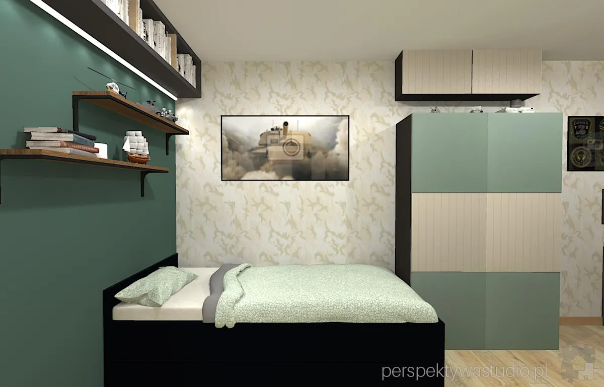 projektant wnetrz Lublin perspektywastudio.pl projekt pokoju dzieci moro 2