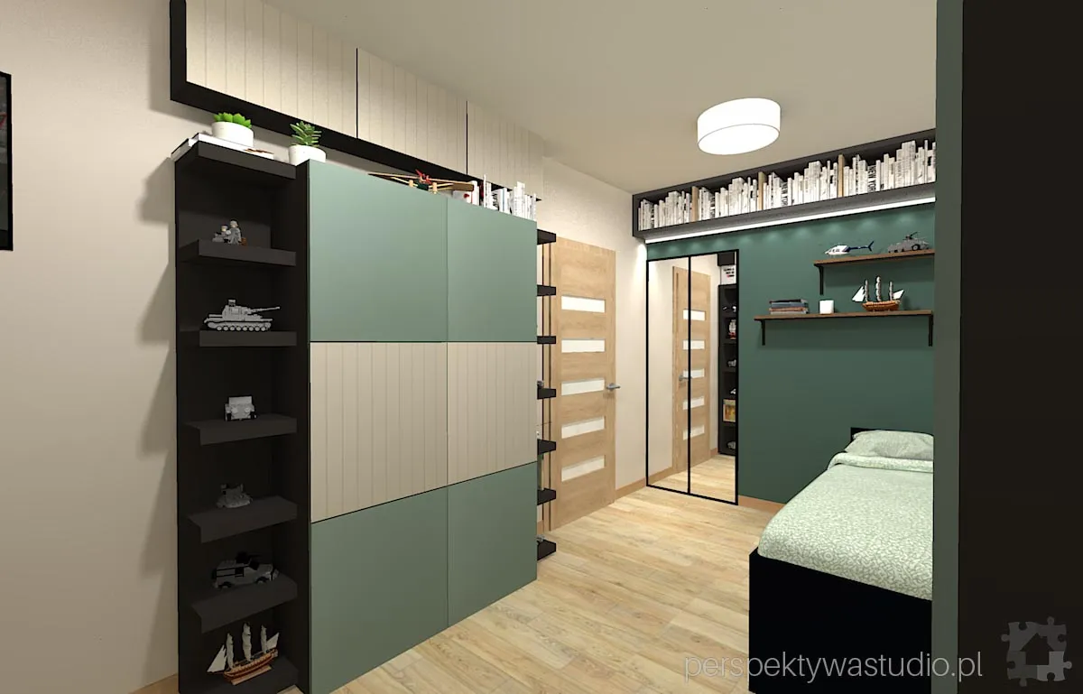 projektant wnetrz Lublin perspektywastudio.pl projekt pokoju dzieci moro 6