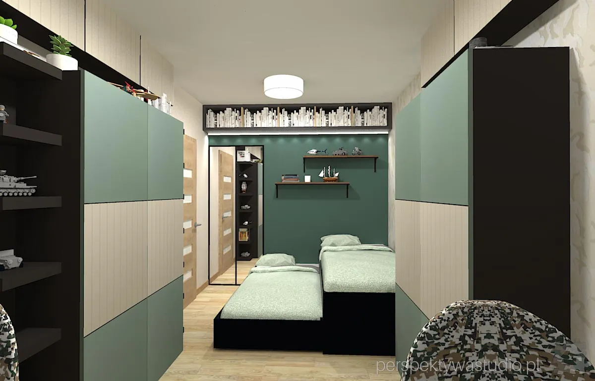 projektant wnetrz Lublin perspektywastudio.pl projekt pokoju dzieci moro 8a