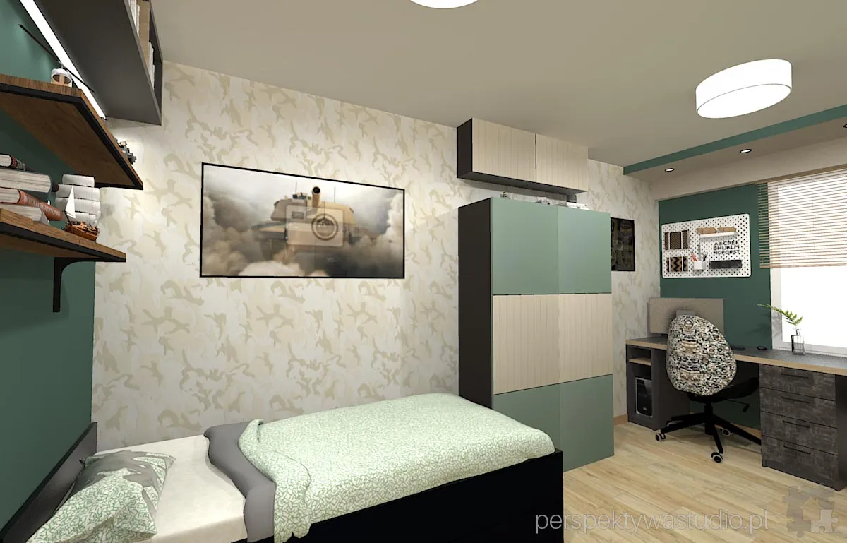 projektant wnetrz Lublin perspektywastudio.pl projekt pokoju dzieci moro 9