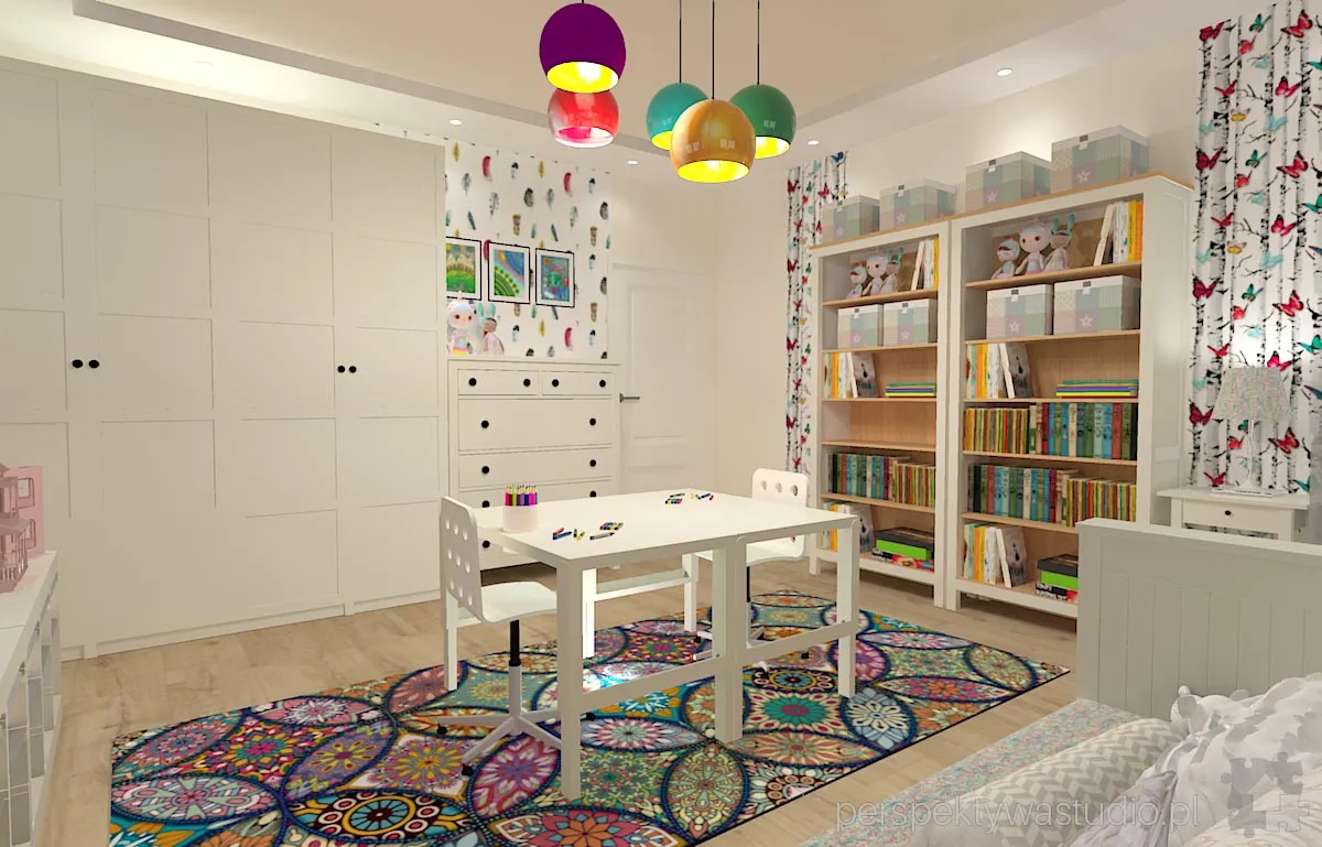 projektant wnetrz Lublin perspektywastudio.pl projekt pokoju dzieci motyla noga 4