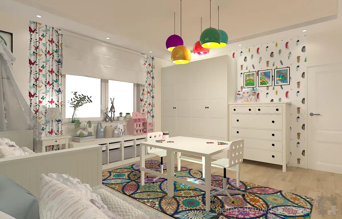 projektant wnetrz Lublin perspektywastudio.pl projekt pokoju dzieci motyla noga 5