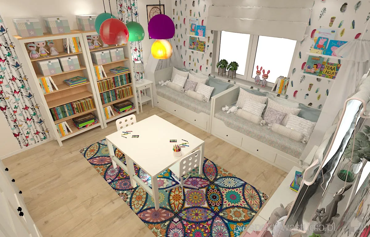 projektant wnetrz Lublin perspektywastudio.pl projekt pokoju dzieci motyla noga 6