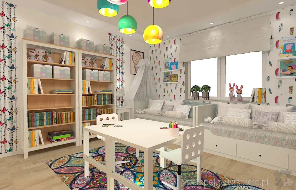 projektant wnetrz Lublin perspektywastudio.pl projekt pokoju dzieci motyla noga 7