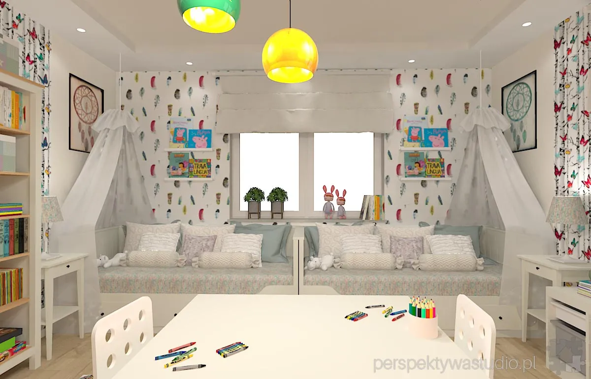 projektant wnetrz Lublin perspektywastudio.pl projekt pokoju dzieci motyla noga 8