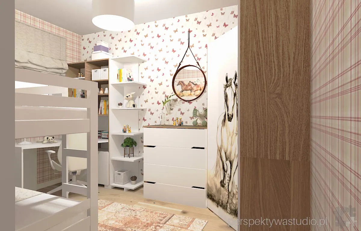 projektant wnetrz Lublin perspektywastudio.pl projekt pokoju dzieci mustang 2