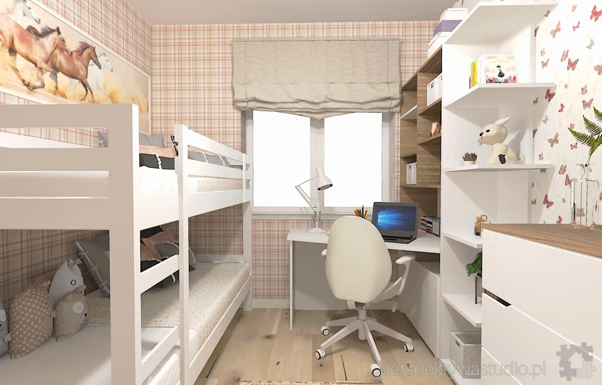 projektant wnetrz Lublin perspektywastudio.pl projekt pokoju dzieci mustang 3